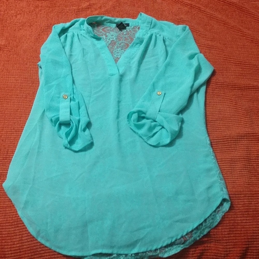 Teal dress shirt